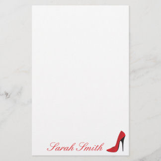 Red High Heel Stationery