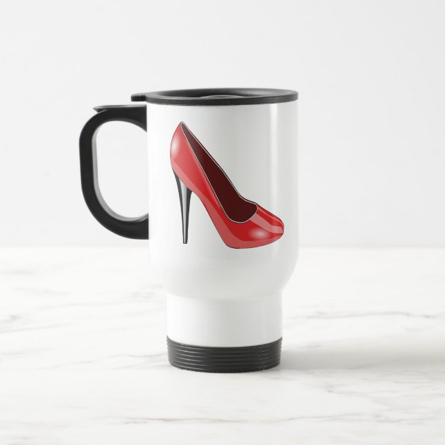 Red High Heel Travel Mug (Left)