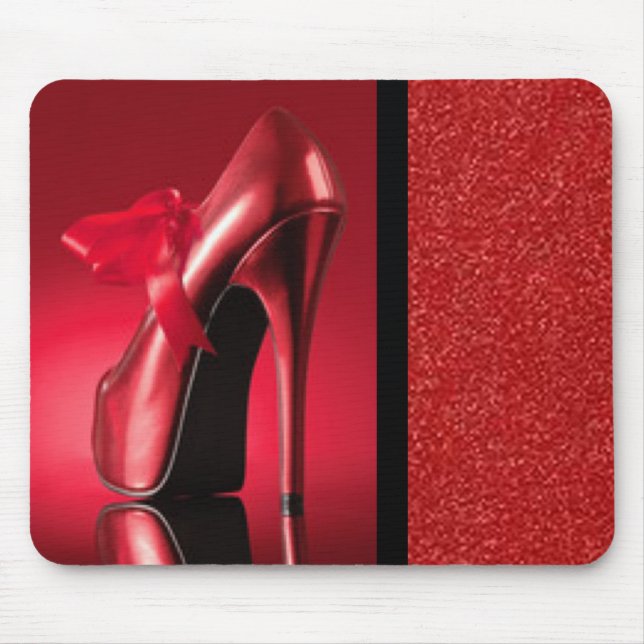 Red High Heel With Bow Mouse Pad (Front)