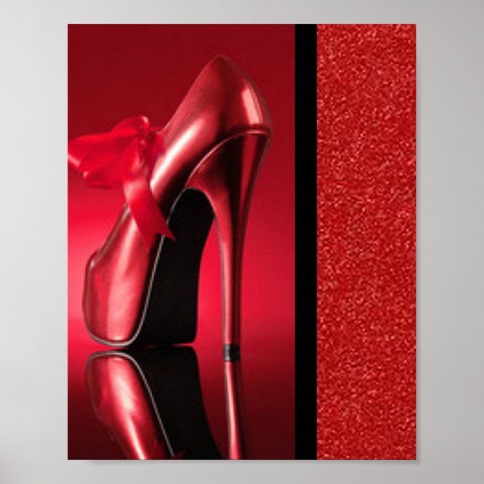 red heels with a bow