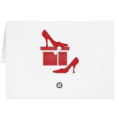 Red high heels shoes cards (Back Horizontal)