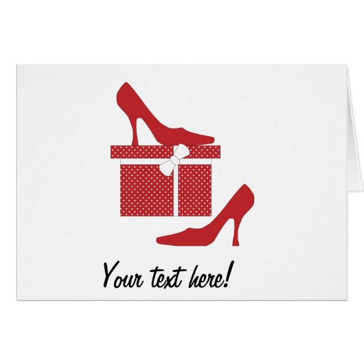 Red high heels shoes cards (Front Horizontal)