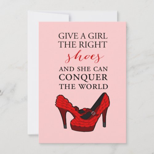 Red High Heels Stiletto Fashion BirthdayInvitation Invitation