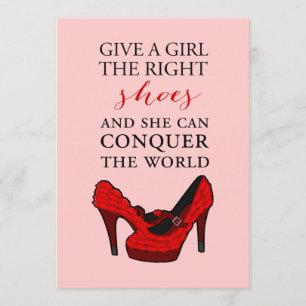 Red High Heels Stiletto Fashion BirthdayInvitation Invitation