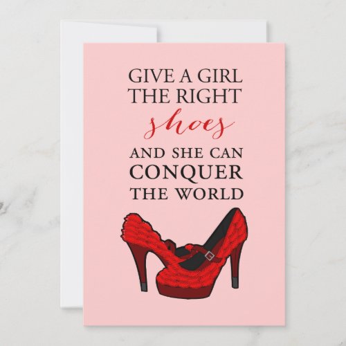 Red High Heels Stiletto Fashion BirthdayInvitation Invitation