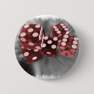 Red High Roller Dice Las Vegas Pinback Button