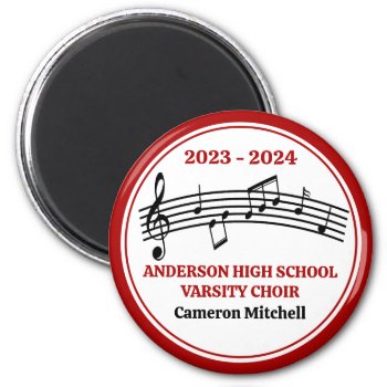Red High School Choir Custom Keepsake Magnet by epicdesigns at Zazzle