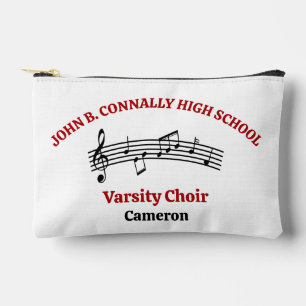 Red High School Choir Personalized Accessory Pouch