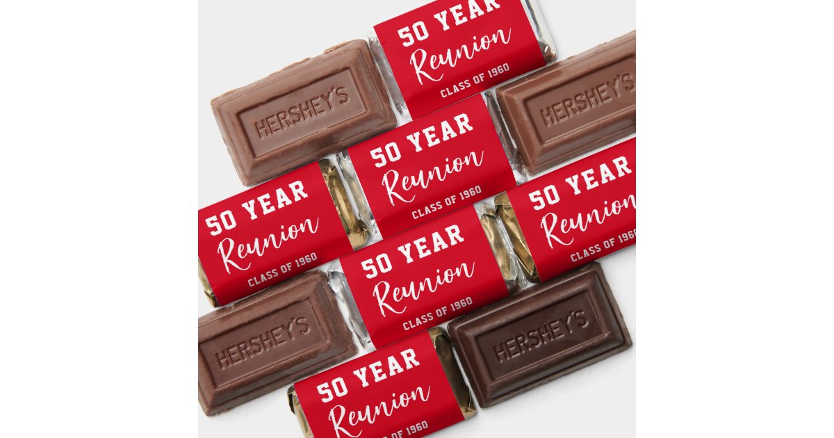 Red High School Class of Reunion Party Hershey's Miniatures | Zazzle
