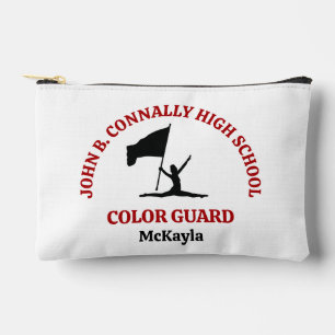 Red High School Color Guard Personalized Accessory Pouch