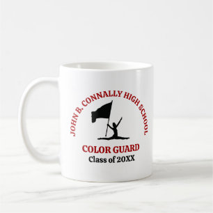 Red High School Color Guard Personalized Coffee Mug
