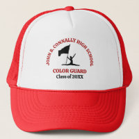 Red High School Color Guard Personalized