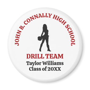 Red High School Drill Team Dancer Personalized Magnet