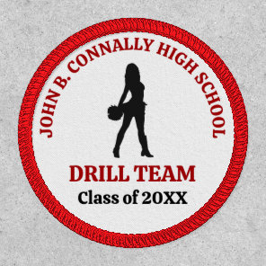 Red High School Drill Team Dancer Personalized Patch