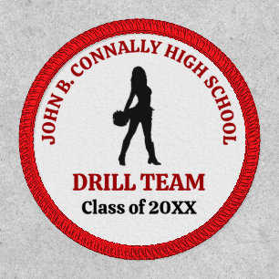 Red High School Drill Team Dancer Personalized Patch