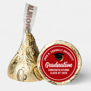 Red High School Graduation Party Customized Hershey®'s Kisses®