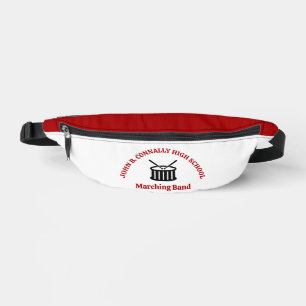 Red High School Marching Band Personalized Fanny Pack