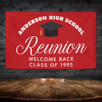 Red High School Reunion Custom Welcome