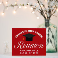 Red High School Reunion Custom Welcome