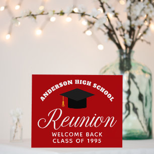Red High School Reunion Custom Welcome Foam Board