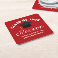 Red High School Reunion Personalized Party