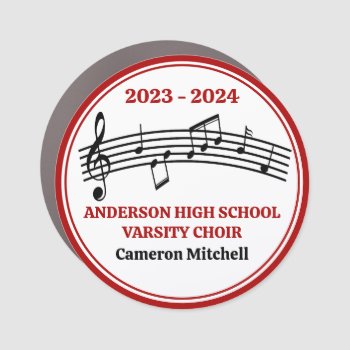 Red High School Varsity Choir Personalized Car Magnet by epicdesigns at Zazzle
