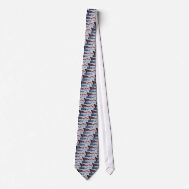 RED HILLS OF ICEBERG NECK TIE (Front)