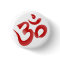 Red Hindu Symbol Om Aum Devanagari Calligraphy