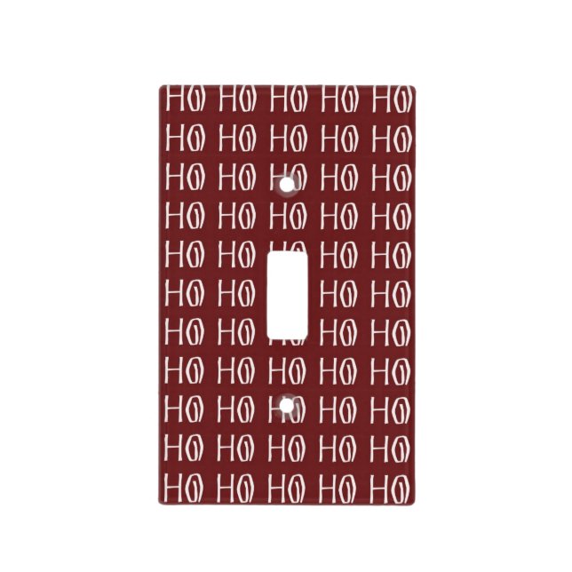 Red Ho, Ho, Ho Light Switch Cover (Front)