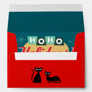 Red Ho Ho Holidays Christmas Envelope