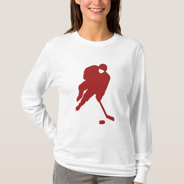 RED HOCKEY PLAYER T-Shirt (Front)