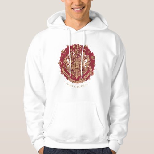 Red HOGWARTS Crest Holiday Wreath Hoodie