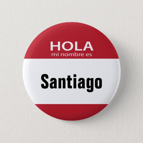 Red Hola Mi Nombre Es hello button