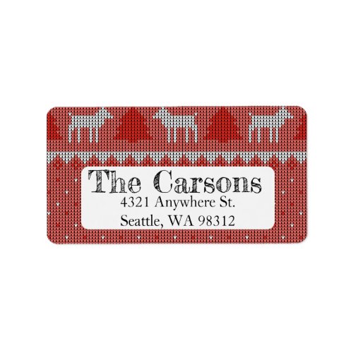 Red Holiday Address Labels