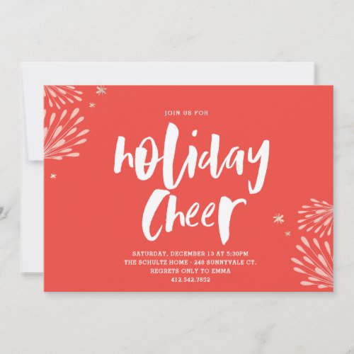 Red Holiday Cheer Party Invitation