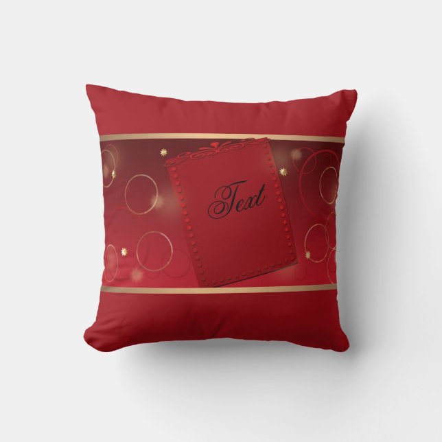 Red, holiday decor, holiday throw pillow (Front)
