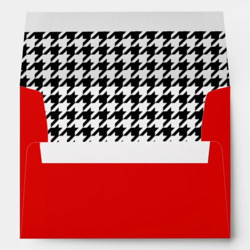 Red Holiday envelopes with houndstooth pattern