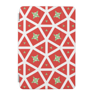 Red Holiday Geometric Star Design iPad Mini Cover