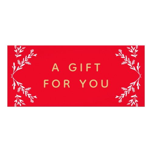 Red Holiday Gift Certificate