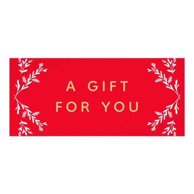 Red Holiday Gift Certificate (Front)