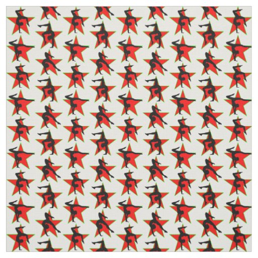 RED HOLIDAY GYMNASTICS DESIGN FABRIC