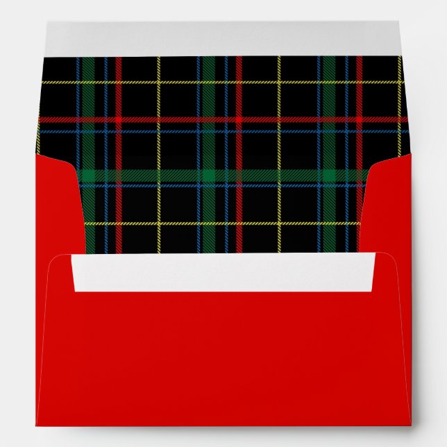 Red Holiday Plaid Envelopes (Back (Bottom))