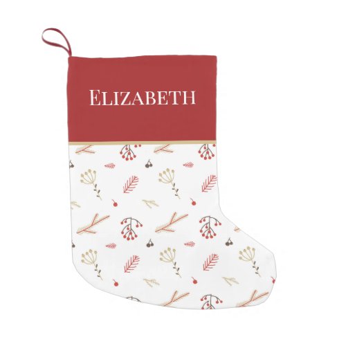 Red Holly Berry Christmas Stocking