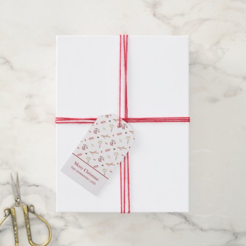 Red Holly Berry Merry Christmas Gift Tag