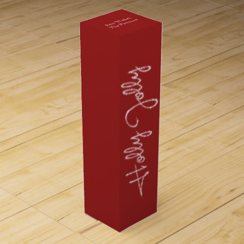 Red Holly Jolly Holiday Wine Box