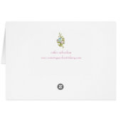 Red Hollyhock Watercolor Flowers Garden Gate Blank (Back Horizontal)