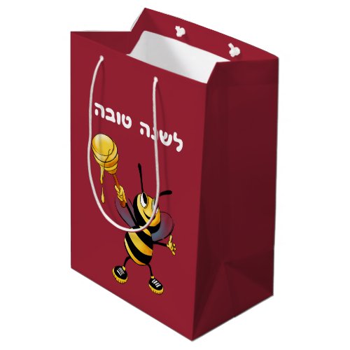 Red Honey Bee Rosh HaShana Medium Gift Bag