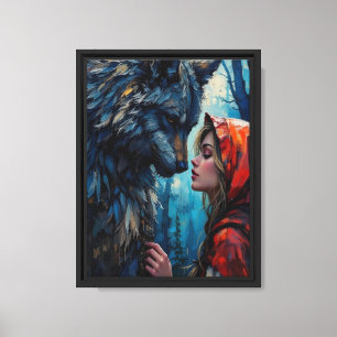 Red Hood & the Wolf Canvas Print