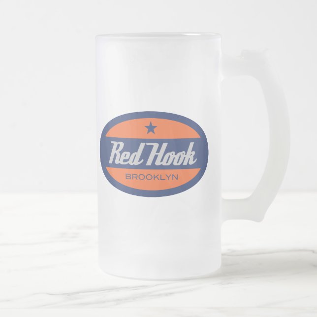Red Hook Frosted Glass Beer Mug (Right)