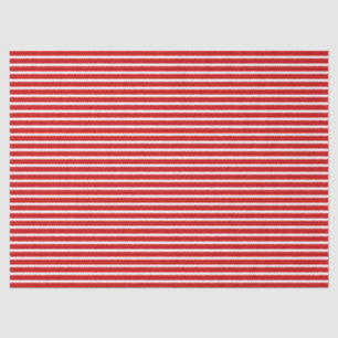 Red Horizontal Stripes Tissue Paper